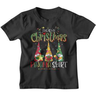 This Is My Christmas Pajama Cute Gnomes Garden Boys Girls Youth T-shirt - Thegiftio UK