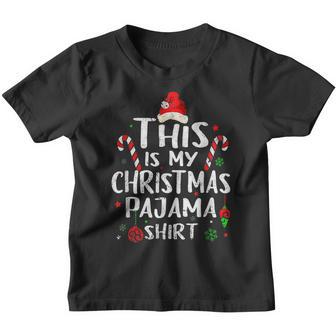 This Is My Christmas Pajama Lights Xmas Holiday Party Youth T-shirt - Thegiftio UK