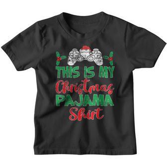 This Is My Christmas Pajama Santa Hat Gamer Video Game Games Youth T-shirt - Thegiftio UK
