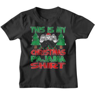 This Is My Christmas Pajama Santa Hat Gamer Video Game Games Youth T-shirt - Thegiftio UK