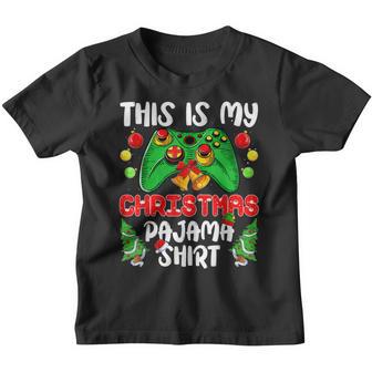 This Is My Christmas Pajama Video Game Gamer Boys Ns Youth T-shirt - Thegiftio UK