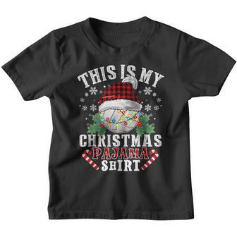 This Is My Christmas Pajama Volleyball Santa Boys Men Youth T-shirt - Thegiftio UK