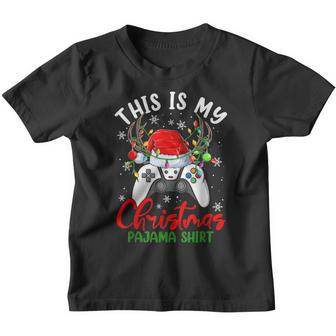 This Is My Christmas Pajama Xmas Gamer Costumes For Boys Men Youth T-shirt - Thegiftio UK