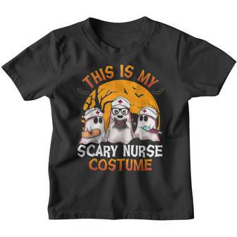 This Is My Scary Nurse Costume Halloween Funny Nursing Women Youth T-shirt - Thegiftio UK