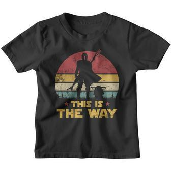 This Is The Way The Dadalorian Dad Vintage Youth T-shirt - Monsterry DE