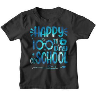 Tie Dye Happy 100Th Day Of School Teacher Student 100 Days V3 Youth T-shirt - Thegiftio UK