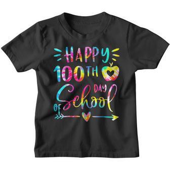 Tie Dye Happy 100Th Day Of School Teacher Student 100 Days V5 Youth T-shirt - Thegiftio UK