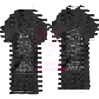 Tiger In October We Wear Pink Breast Cancer Awareness 2022 Youth T-shirt - Thegiftio UK