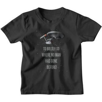 To Boldly Go Where No Man Has Gone Before Youth T-shirt - Thegiftio UK