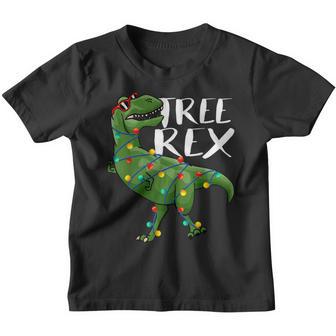 Tree Rex Christmas Gifts For Boys Kids Dinosaur Lights Xmas Youth T-shirt - Thegiftio UK