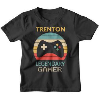 Trenton Name Gift - Personalized Legendary Gamer Youth T-shirt - Thegiftio UK