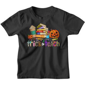 Trick Or Teach Funny Teacher Halloween Pumpkin Costume Youth T-shirt - Thegiftio UK