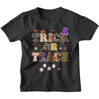 Trick Or Teach Funny Teacher Happy Halloween Costume Gifts Youth T-shirt - Thegiftio UK