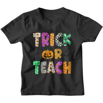 Trick Or Teach Halloween Teacher Women Men Teachers Youth T-shirt - Thegiftio UK