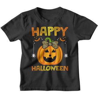 Trick Or Treat Halloween Pumpkin Happy Halloween 2022 Girls Youth T-shirt - Thegiftio UK