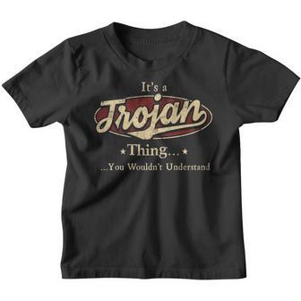 Trojan Shirt Personalized Name Gifts T Shirt Name Print T Shirts Shirts With Name Trojan Youth T-shirt - Thegiftio UK