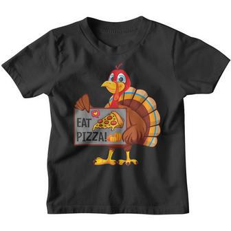 Turkey Eat Pizza Adult Vegan Kids Funny Thanksgiving Day V2 Youth T-shirt - Thegiftio UK