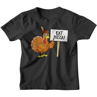 Turkey Eat Pizza Adult Vegan Kids Funny Thanksgiving Day Youth T-shirt - Thegiftio UK
