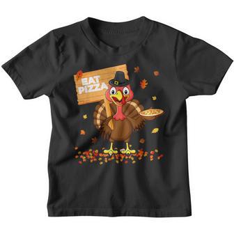 Turkey Eat Pizza Adult Vegan Kids Funny Thanksgiving Gifts V17 Youth T-shirt - Thegiftio UK