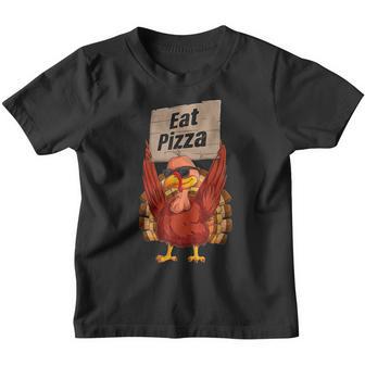 Turkey Eat Pizza Adult Vegan Kids Funny Thanksgiving Gifts V34 Youth T-shirt - Thegiftio UK