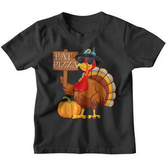 Turkey Eat Pizza Adult Vegan Kids Funny Thanksgiving Gifts V4 Youth T-shirt - Thegiftio UK