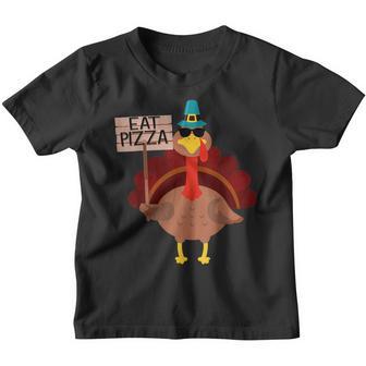 Turkey Eat Pizza Adult Vegan Kids Funny Thanksgiving Gifts V41 Youth T-shirt - Thegiftio UK