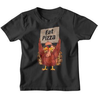 Turkey Eat Pizza Adult Vegan Kids Funny Thanksgiving Gifts V9 Youth T-shirt - Thegiftio UK