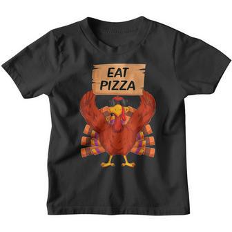 Turkey Eat Pizza Adult Vegan Kids Funny Thanksgiving V4 Youth T-shirt - Thegiftio UK