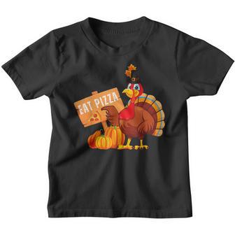 Turkey Eat Pizza Adult Vegan Kids Funny Thanksgiving V5 Youth T-shirt - Thegiftio UK