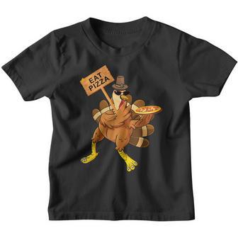 Turkey Eat Pizza Adult Vegan Kids Funny Thanksgiving V8 Youth T-shirt - Thegiftio UK