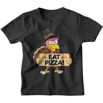 Turkey Eat Pizza Kids Adult Vegan Funny Thanksgiving Youth T-shirt - Thegiftio UK