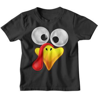 Turkey Face Kids Adult Funny Halloween Thanksgiving Youth T-shirt - Thegiftio UK