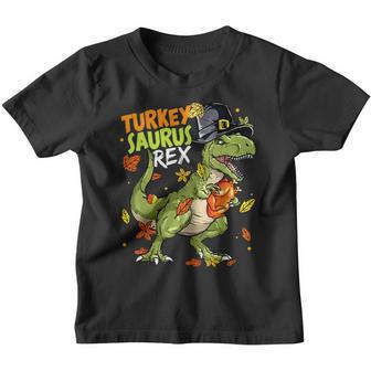 Turkey Saurus Rex Funny Dinosaur T Rex Thanksgiving V3 Youth T-shirt - Thegiftio UK