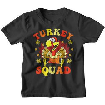 Turkey Squad Retro Groovy Thanksgiving Hippie Men Women Gift Youth T-shirt - Thegiftio UK