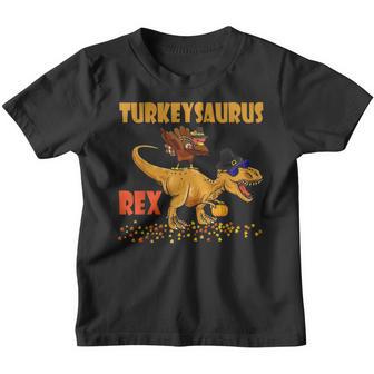 Turkeysaurus Rex Dab Turkey Dino Toddler Boys Thanksgiving V9 Youth T-shirt - Thegiftio UK