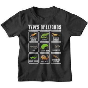Types Of Lizards Lizard Reptiles Youth T-shirt - Thegiftio UK