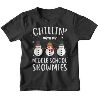 Ugly Christmas Teacher My Middle School Snowmies Youth T-shirt - Thegiftio UK