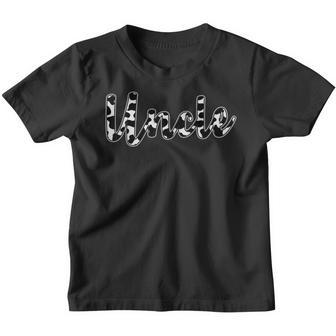 Uncle Cow Pattern Birthday Girl Boy Farm Cow Birthday Youth T-shirt - Thegiftio UK