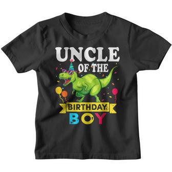 Uncle Of The Birthday Boy T-Rex Rawr Dinosaur Birthday Boy Youth T-shirt - Thegiftio UK