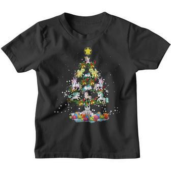 Unicorn Christmas Tree Funny Christmas Unicorn Lover Gifts Youth T-shirt - Thegiftio UK