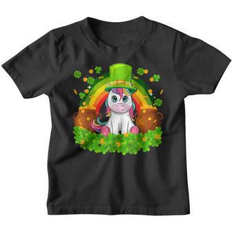 Unicorn Leprechaun St Patricks Day Irish Women Girls Kids Youth T-shirt - Seseable