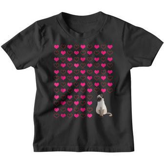 Valentine Cat Valentines Day Outfit For Women Or Girls Kitty Youth T-shirt - Thegiftio UK