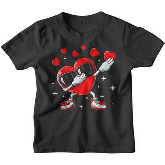 Valentines Day Dabbing Heart Funny Boys Girls Kids V2 Youth T-shirt - Thegiftio UK