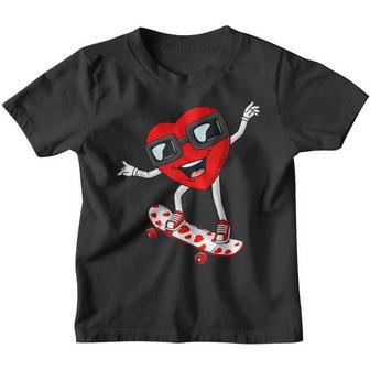 Valentines Day Heart Riding Skateboard Boys Kids N Skater Youth T-shirt - Thegiftio UK