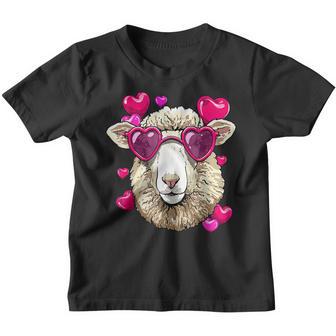 Valentines Day Sheep Funny Sheep Lovers Girls Kids Youth T-shirt - Thegiftio UK