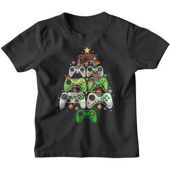 Video Game Controller Christmas Santa Hat Gamer Boys V8 Youth T-shirt - Thegiftio UK