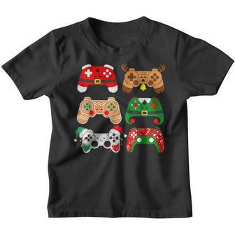 Video Game Controller Christmas Santa Reindeer Gamer Squad Youth T-shirt - Thegiftio UK