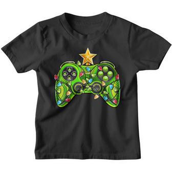 Video Game Controller Christmas Tree Lights Ornament Boys Youth T-shirt - Thegiftio UK