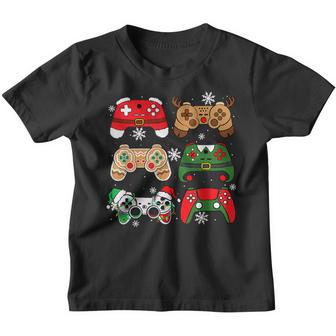 Video Game Controller Santa Elf Ugly Christmas Boys Gamers Youth T-shirt - Thegiftio UK