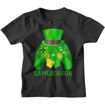 Video Game Leprechaun St Patricks Day Gamer Kids Boys Gaming V3 Youth T-shirt - Seseable